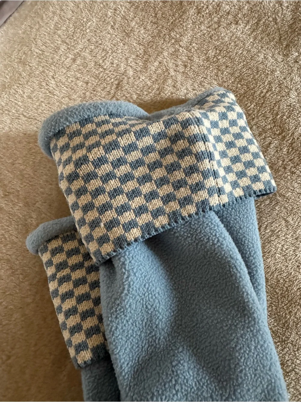Blue Checkered Hunter Boot Inserts